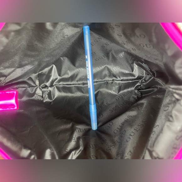 Guess Fuchsia Quilted Cosmetic Bag - Picture 11 of 11